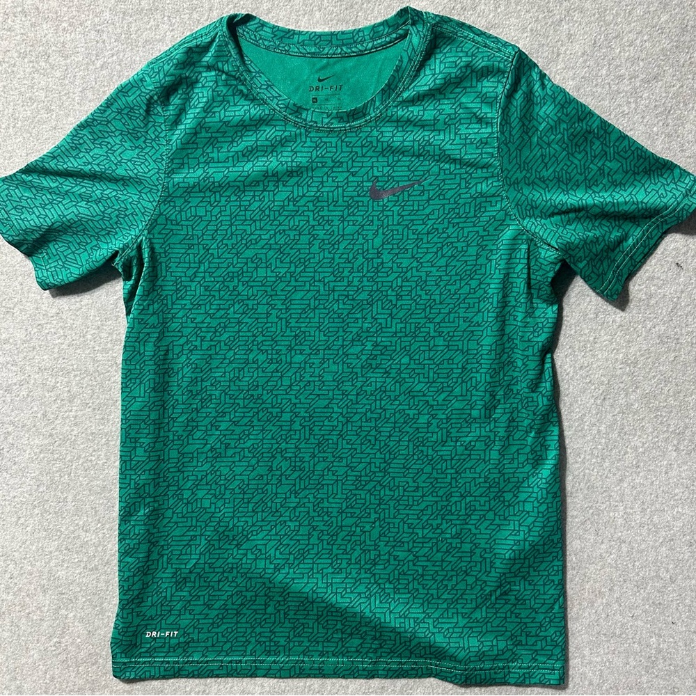 Nike T-Shirt Men's Size XL Dri-Fit Running Athletic Green